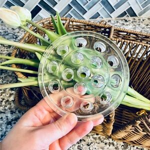 Clear Glass Flower Frog